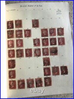 GB STAMPS OVER 800 USED AND MINT WITH OVER 100 PENNY REDS PLUS 2 x 2d BLUE