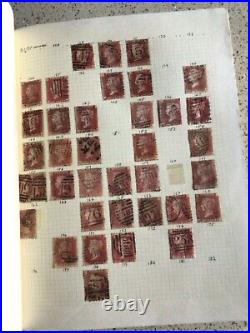 GB STAMPS OVER 800 USED AND MINT WITH OVER 100 PENNY REDS PLUS 2 x 2d BLUE