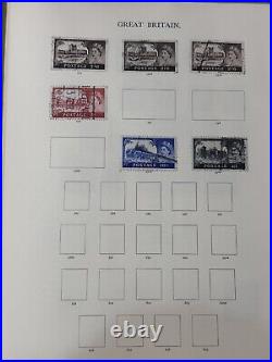 GB WINDSOR ALBUM STAMP COLLECTION PARTLY FILLED 1950s 1970s MINT + USED