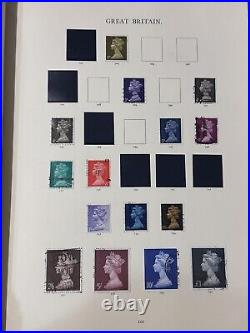 GB WINDSOR ALBUM STAMP COLLECTION PARTLY FILLED 1950s 1970s MINT + USED