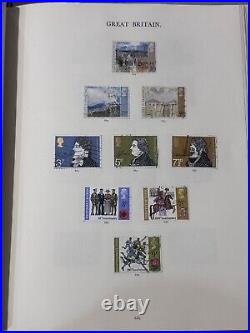 GB WINDSOR ALBUM STAMP COLLECTION PARTLY FILLED 1950s 1970s MINT + USED