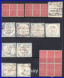 GERMANY & STATES REVENUES 1860-1920s COLLECTION OF 125+ STAMPS MINT & USED