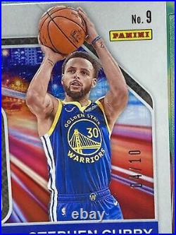 GOLD 2020-21 Panini Prizm Stephen Curry Downtown Carr No. 9 4/10! #d /10
