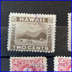 GREAT LOT OF 1800's HAWAII 2C STAMPS, SOME WITH NICE CANCELS