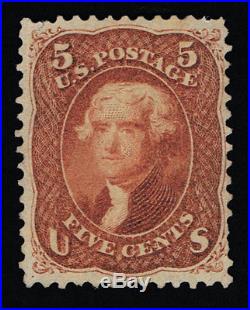 Genuine Scott #75 Used Absolutely Appears Mint Pse Cert 1862 Red Brown Jefferson