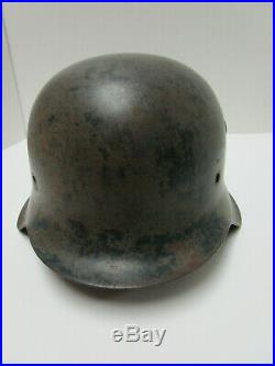 German Ww2 Helmet No Liner No Chinstrap Lot # D283 Stamped Inside