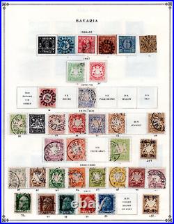 Germany Bavaria 1840-1920 Collection Of 250+ Stamps Mint & Used Perf & Imperf