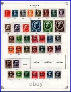 Germany Bavaria 1840-1920 Collection Of 250+ Stamps Mint & Used Perf & Imperf