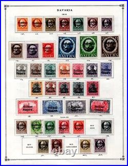 Germany Bavaria 1840-1920 Collection Of 250+ Stamps Mint & Used Perf & Imperf