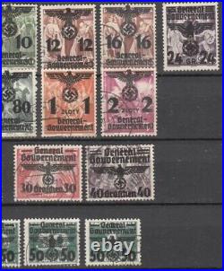Germany Poland Overprint Eagle Lot Of 22 Stamps