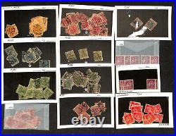 Germany Stamp Collection, Huge Lot of 102 Cards & Glassines, 3 Boxes, Weight 7pd