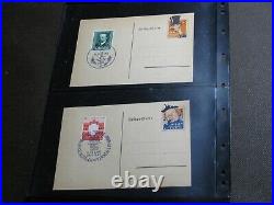 Giant Anti Nazi Anti Hitler Anti Churchill Propaganda Postcards Stamps RARE Lot