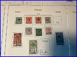 Gibraltar QV MINT & used KGV TO five shillings, pre print leaves s