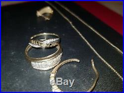 Gold 9ct rings, bracelets Job Lot all hallmarked not scrap 375stamped 15.72grams