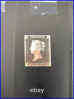Great Britain Penny Black Victoria 1840 Used Lot Of 10 With Margins No Reserve