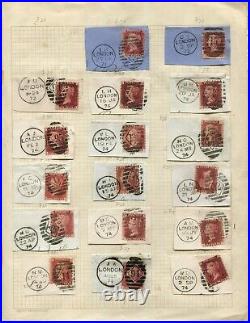 Great Britain Stamps LONDON Duplex Cancellations, Lot of 43