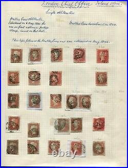 Great Britain Stamps London Chief Office Number Cancellations, Lot of 81