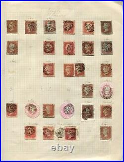 Great Britain Stamps London Chief Office Number Cancellations, Lot of 81