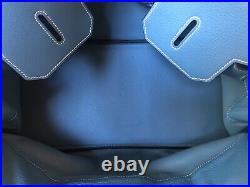 HERMES Shoulder Birkin-JPG-Togo Leather-Blue Jean Color -stamp T -Mint Condition