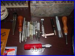HUGE LOT of Assorted Leather TOOLS Stamps Cutters Punches Leather Craft USA Made