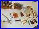 HUGE-Lot-89-Leather-Stamps-Craftool-3-4-Alphabet-2-Burnishers-3Cutters-3Mallets-01-zmu