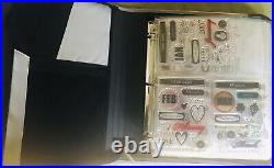 HUGE Lot of Clear/Photopolymer Stamps In Zippered Binder Hero Arts, MSE, ++