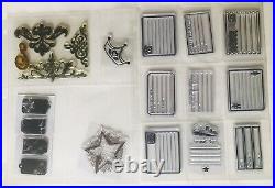 HUGE Lot of Clear/Photopolymer Stamps In Zippered Binder Hero Arts, MSE, ++