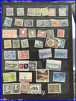 High Value Iceland Mint An Used Stamps Stuffed In A Stock Page Short Sets & More