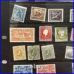 High Value Iceland Mint An Used Stamps Stuffed In A Stock Page Short Sets & More