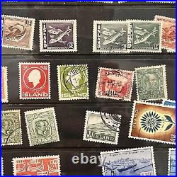 High Value Iceland Mint An Used Stamps Stuffed In A Stock Page Short Sets & More