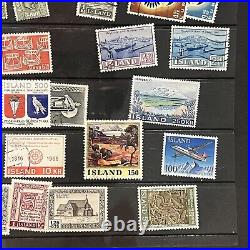 High Value Iceland Mint An Used Stamps Stuffed In A Stock Page Short Sets & More