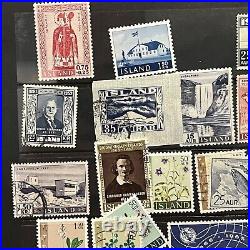 High Value Iceland Mint An Used Stamps Stuffed In A Stock Page Short Sets & More