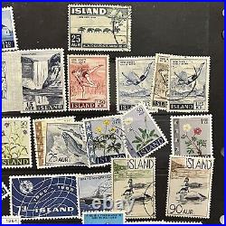 High Value Iceland Mint An Used Stamps Stuffed In A Stock Page Short Sets & More