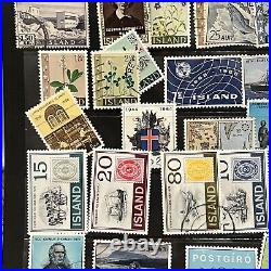 High Value Iceland Mint An Used Stamps Stuffed In A Stock Page Short Sets & More