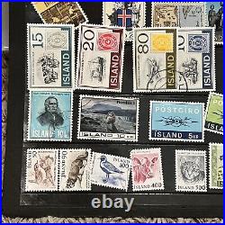 High Value Iceland Mint An Used Stamps Stuffed In A Stock Page Short Sets & More