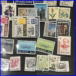 High Value Iceland Mint An Used Stamps Stuffed In A Stock Page Short Sets & More