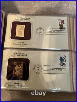 Huge Golden Replica Stamp LOT, 10 binders full of gold stamps & covers plus more