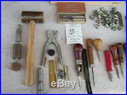 Huge Lot Craftool Leather Tools Stamps Alphabet and Others Saddle Maker