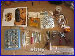 Huge Lot Leather Working Stamps, Dies, Cutters (48) Craftools & Others & Acc's