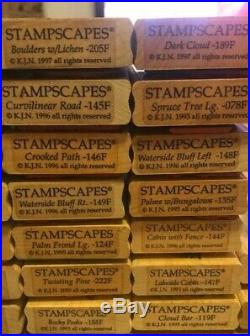 Huge Lot Of 31 Stampscapes Rubber/wood Stamps Excellent Condition. Plus 9 Extra