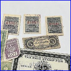 Huge Lot Of U. S. Back Of Book Bob Stamps Mint Used Fiscal Revenues & More #56