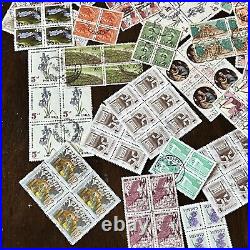 Huge Lot Of Ww Stamp Blocks Russia, India, Pakistan, Poland, Kenya Heavy Dup