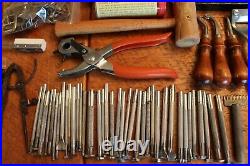 Huge Lot Vintage Leather Tools-craftool, Punches, Sets, Supplies, Stamps, Extras