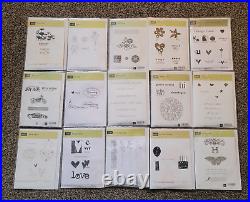 Huge Lot of 154 Stampin' Up Rubber Cling Stamp Sets NO CASES READ LISTING