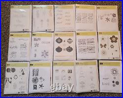 Huge Lot of 154 Stampin' Up Rubber Cling Stamp Sets NO CASES READ LISTING