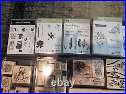 Huge Lot of 200+ Crafting Stamp Wood Backed Rubber Stamps Various Brands Sizes