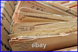Huge Lot of 600 Vintage Envelopes 1890s 1900s 1910s Embossed States DAMAGED Used