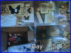 Huge Rubber Stamp Lot and Accessories