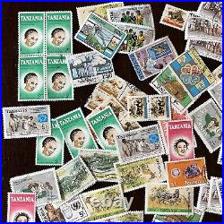 Huge Tanzania Investor Lot Of Stamps Mint, Used, Blocks, Pairs
