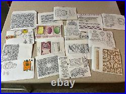 Huge Unmounted Rubber Stamp Lot Of 450+ New And Used Mixed Assortment